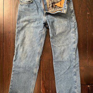 Carhartt Flannel Lined Jeans 33x30